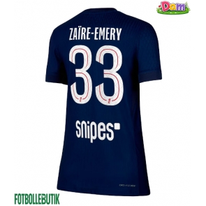 Paris Saint-Germain Warren Zaire-Emery #33 Hemmatröja Kvinnor 2025-26 Kortärmad